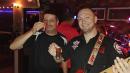 Dust n’ Bones soundman Shaggy & bassist Aaron shared a shot without missing a beat, at BJ’s.